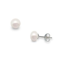 A pair of Earrings with white pearls on silver base 925° - S122015