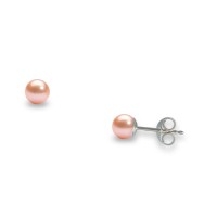 A pair of Earrings with pink pearls on silver base 925° - S307005S