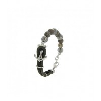Stainless steel Men's bracelet with stones
