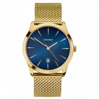 SEKONDA Men's Gold Tone Mesh Bracelet Watch